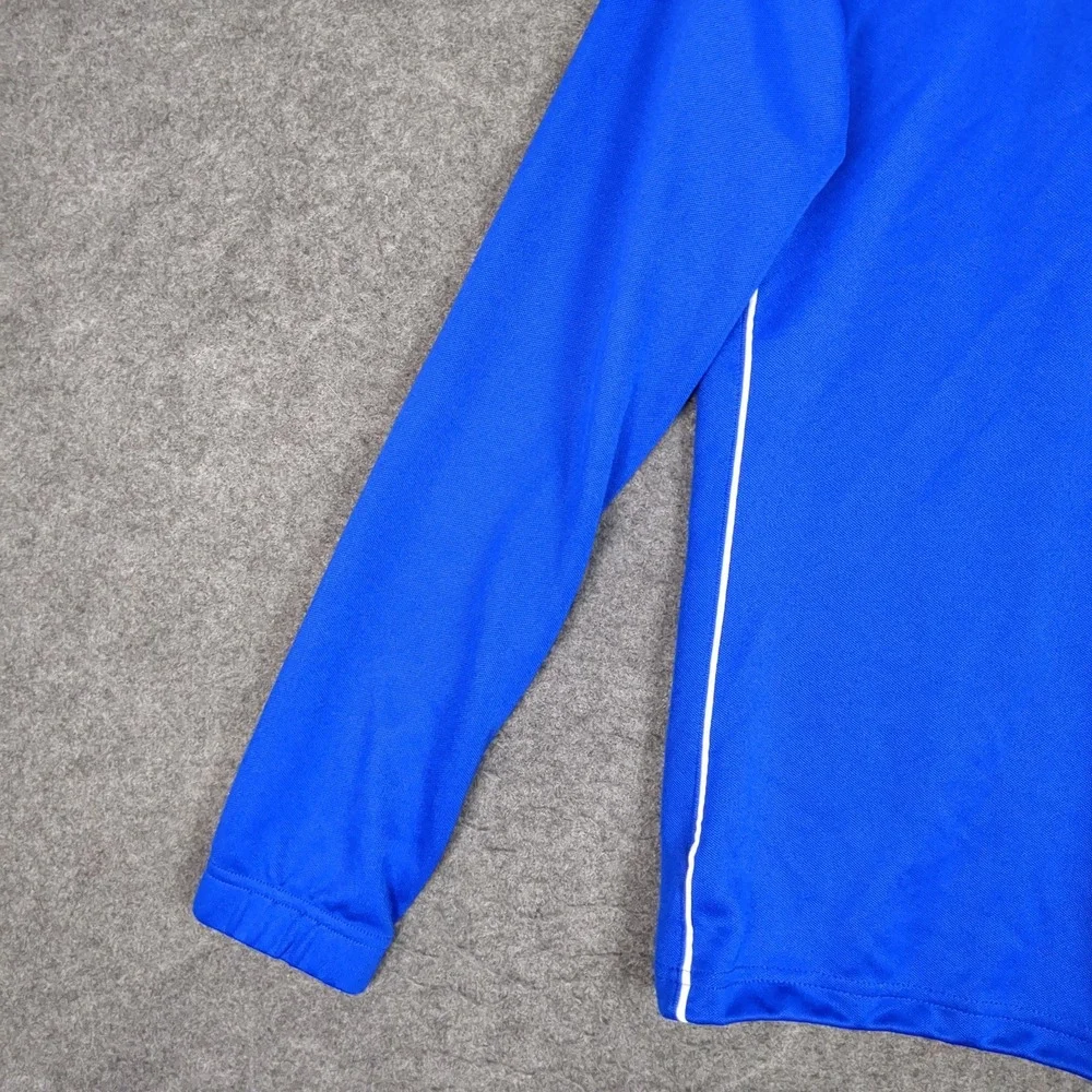 Adidas Climalite Mens Small Blue Quarter Zip Athletic Pullover Training Top